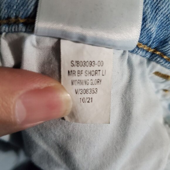 Old Navy Shorts Womens Size 12 Light Blue Mid-Rise Boyfriend Distressed Jorts - Picture 4 of 12